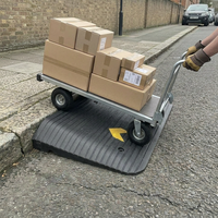 Rampe de seuil de porte améliorée de 3 pouces de hauteur, antidérapante, en caoutchouc naturel, pour voiture et scooter, avec surface texturée