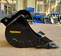 Bucket Penggali RSBM untuk Excavator Mini Bobcat E35 dengan Sistem Penggantian Cepat X-change, Bucket Penggali Sempit