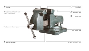 Haute Qualité Manuel <span class=keywords><strong>Étau</strong></span> 7404 Grande Enclume En Fonte Réglable Outil À Main <span class=keywords><strong>Étau</strong></span> - Product Image 4