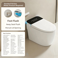 WC intelligent automatique de luxe avec bidet et télécommande, WC intelligent chauffant à poser au sol pour la maison
