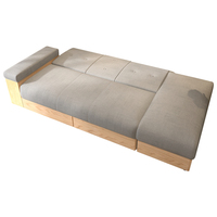 Sofá Cama de Tres Plazas de Estilo Japonés Moderno y Minimalista, Multifuncional para Apartamentos Pequeños, Sala de Estar, Cajonera, Zapatero