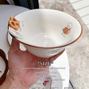 Bonitas placas redondas de cerámica pintadas con bajo vidriado de estilo de dibujos animados, diseño '<span class=keywords><strong>Tom</strong></span> y <span class=keywords><strong>Jerry</strong></span>' para uso doméstico en fiestas para regalar - Product Image 6