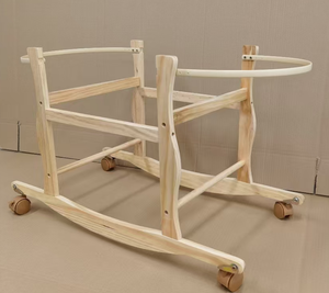 Support pliant moderne et écologique <span class=keywords><strong>en</strong></span> <span class=keywords><strong>bois</strong></span> massif pour berceau <span class=keywords><strong>à</strong></span> bascule, idéal pour chambre et salon - Product Image 6