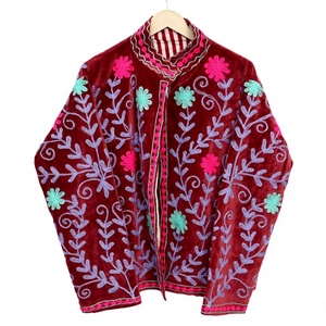 Designer Clothes Velvet Bomber <b>Jacket</b> Embroidery Pattern New <b>Chinese</b> Style Coat Outdoor Wear Reversible Breathable Eco-Friendly - Product Image 1