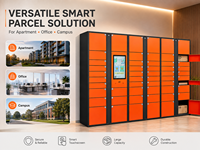 Sistema de Recogida de Paquetes Inteligente con Pantalla Táctil, Autoservicio, Resistente a la Intemperie, Duradero, para Apartamentos, Oficinas y Comercios