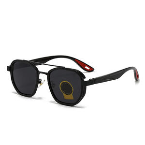 Partagas Fashion Designer Lunettes de soleil Métal Cadre Carré Double Pont UV400 Lunettes de soleil de protection pour hommes - Product Image 4