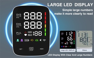 50% OFF Big LED <span class=keywords><strong>Digital</strong></span> Display Monitor de Pressão Arterial do Braço Com Precisão Avançada - Product Image 5
