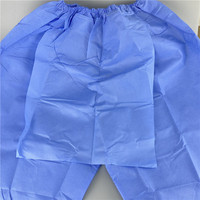 Pantalon de coloscopie jetable pour patient hospitalier, taille universelle, non tissé, bleu, avec tapis absorbant médical