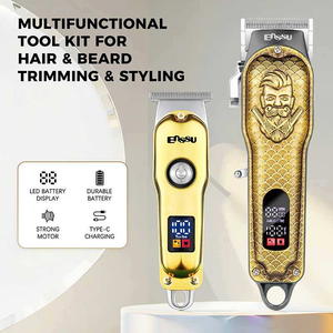 ワイヤレスバリカン＆ヘアトリマーセット（プラスチックハンドル、サロン用） - Product Image 3