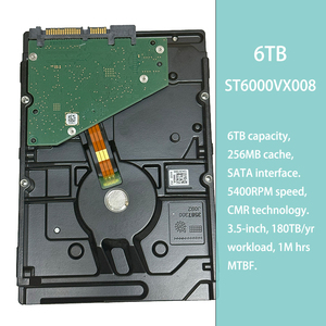 Hard Disk Internal 6TB 3.5" Surveillance HDD ST6000VX008 256MB 5400RPM SATA 6Gb/s 24/7 CMR - Product Image 1