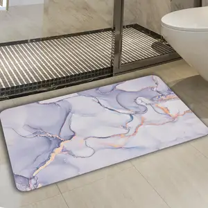Tapis de bain de boue de diatomée pliable super absorbant innovant tapis de sol de douche antidérapant 40*60cm
