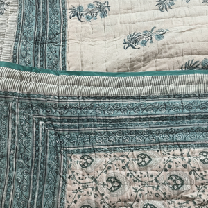 Alta calidad Rajasthani bloque impreso hecho a mano lujo cómodo Kantha edredón indio bohemio ropa de cama colcha de algodón Manta - Product Image 1