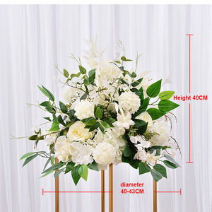 ของตกแต่งงานแต่งงานแบบใหม่ ผ้าไหมสำหรับตกแต่งโต๊ะ  ดอกกุหลาบสีชมพูทรงกลม - Product Image 4