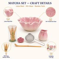 Support rétro en porcelaine pour fouet à matcha (Chasen) pour cérémonie du thé