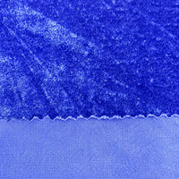 Tissu tricoté en velours uni élégant, 95% polyester 5% élasthanne, 155 cm, 195 g/m², poids moyen, sur commande, usine Keqiao