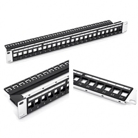 Panel Patch Fiber Optik 24-Port RJ45 1U High Density Rack Mount dengan Garansi 3 Tahun untuk Sistem Kabel Terstruktur Pusat Data