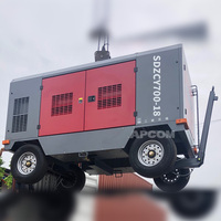 Compresseur d'air mobile APCOM 20m3 18bar 700cfm pour l'exploitation minière, moteur diesel Cummins, compresseur d'air à vis 18 bar 700 Cfm