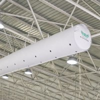 Conduit d'air en tissu industriel pour la circulation d'air en entrepôt, conduit textile micro-perforé ignifuge, taille personnalisée, conduit CVC