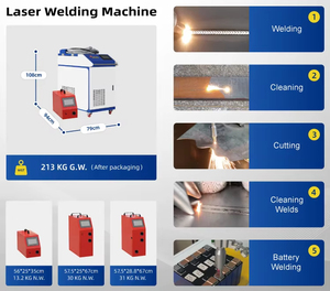 Machine de soudage au laser à fibre mini 4-en-1, état neuf, laser 3-en-1, refroidissement par eau, 1500-3000W - Product Image 2