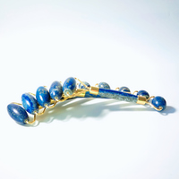Rouleau de massage pour cheveux en pierre naturelle 100% lapis-lazuli et jade