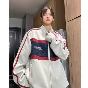 Veste de sport en patchwork 100% coton pour bébés, col rabattu, style américain, veste de moto ample pour l'hiver - Product Image 3