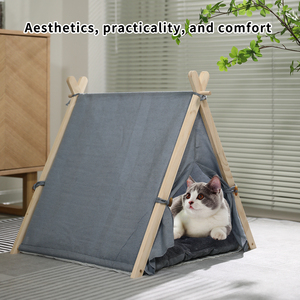 Comodi letti per animali domestici per gatti letti per animali domestici con cuscino morbido per animali domestici <span class=keywords><strong>Teepee</strong></span> tende indiane per cani di piccola taglia - Product Image 6