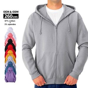 High Quality Luxury Terry <b>Hoodie</b> With Front Zipper Closure and Two Front <b>Pockets</b> Men's Heavyweight Full <b>Zip</b> Oversize <b>Hoodie</b> - Product Image 3