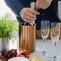 Refroidisseur de vin seau Portable 750ml Champagne et bouteille de vin refroidisseur de boissons en acier inoxydable isolé sous vide accessoires de vin