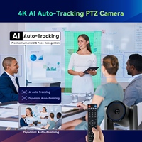 Caméra PTZ 4K à suivi automatique IA avec zoom optique 3X et kit microphone de conférence Bluetooth pour réunions Zoom et Teams
