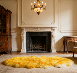 Housse de chaise en peau de mouton douce et moelleuse de luxe, coussin de siège, tapis tressé 100% laine, tapis en fourrure pelucheuse pour chambre à coucher, salon - Product Image 5