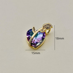 Colgantes de Moda con Forma de Corazón, Bisel de Aleación de Zinc, Accesorios de Joyería Unisex para Regalo - Product Image 3