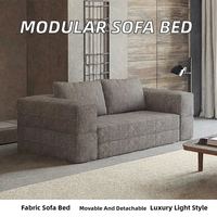 Canapé-lit modulaire deux places, pliable, détachable, double usage, luxe léger, à compression sous vide, pour salon et chambre