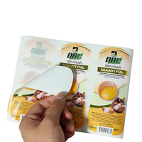 Rouleaux d'étiquettes BOPP brillantes personnalisées pour flacons de lotion corporelle, autocollants imperméables pour l'emballage de produits de soin et de cosmétiques