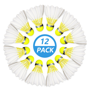 Volant de <span class=keywords><strong>badminton</strong></span> Dmantis D51 en plumes d'oie, hybride 3 en 1, vitesse 75-78, jaune fluorescent, blanc naturel, durable, stable, vente en gros - Product Image 1