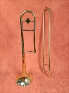 Trombone ténor professionnel en laiton, clé Bb/F, laqué or, pour la vente en gros - Product Image 6