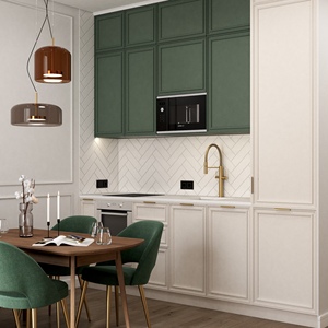 Gabinete de cocina de estilo personalizado Diseño francés moderno Gabinete de cocina victoriano completo en madera de roble para la venta - Product Image 4