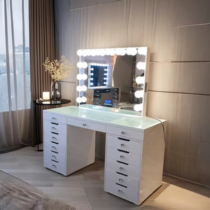 Bàn trang điểm hiện đại màu trắng sang trọng có gương, bán chạy tại các cửa hàng bán lẻ, bàn trang điểm cho phòng ngủ - Product Image 3