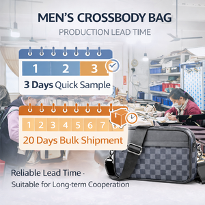 Bolso Cruzado para Hombre, de Cuero PU, Moderno, Multifuncional, con Diseño Geométrico a Cuadros, Resistente al Agua, Duradero, Grande, para Verano - Product Image 4