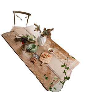 Buti-<span class=keywords><strong>camino</strong></span> de <span class=keywords><strong>mesa</strong></span> para festival, tejido de <span class=keywords><strong>Yute</strong></span> natural, <span class=keywords><strong>mesa</strong></span> decorativa - Product Image 2