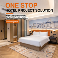 Ensemble de mobilier de chambre d'hôtel commercial moderne et luxueux, OEM ODM, mobilier d'hôtel personnalisé pour la rénovation hôtelière, projet clé en main