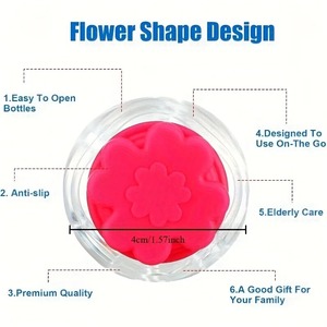 Abridor de botellas de silicona resistente, ergonómico, antideslizante, con mecanismo de palanca, fácil de girar, tipo palanca, 2 uds. - Product Image 6