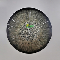 Décoration murale en métal à la mode, miroir du ciel, pièces cinétiques, cercles de Sculpture