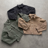 Veste en jean brodée à boutons vintage personnalisée, veste en toile de haute qualité, lavage à l'acide, streetwear, veste en denim de travail pour hommes