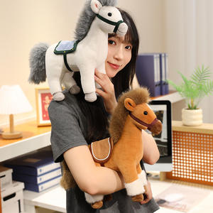 Boneka Kuda Mewah Super Lembut Bersulam Realistis untuk Putri 14 Tahun, Penghilang Stres, Ornamen, Acara Zodiak, PP - Product Image 4