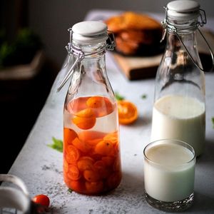 Vente en gros 1000ml/1500ml Soda Verre <span class=keywords><strong>Swing</strong></span> Top Bouteille avec poignée pour jus et <span class=keywords><strong>lait</strong></span> Bon marché d'usine - Product Image 5