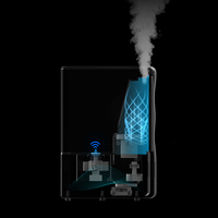 Humidificateur d'air ultrasonique intelligent 2 en 1, purificateur, fabricant, vente en gros, humidificateur pour la maison, la chambre à coucher, réservoir d'eau de 4 L