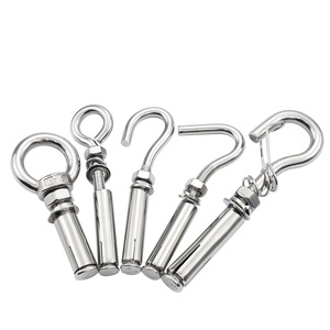 Vis <span class=keywords><strong>d</strong></span>'expansion à tête courbée en acier inoxydable Jingguda PZ-06, crochet de fixation, anneau <span class=keywords><strong>d</strong></span>'expansion galvanisé, capacité de 350 kg - Product Image 1