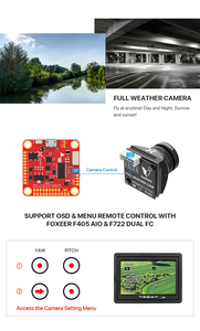 Caméra FOXEER 1200TVL OSD pour drones Toothless 2CMOS 1/2 Sensor 2CMOS 1/2 Sensor ZLD - Product Image 6