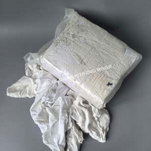 Trapos de Lana Blanca 100% Algodón para Uso en Talleres, Trapos de Pintor Industriales, Trapos Blancos a Granel, 50 Libras de Algodón - Product Image 1