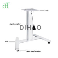 Chariot pour ordinateur portable moderne et durable à ressort à gaz, pneumatique, robuste, réglable en hauteur, pour poste de travail assis-debout